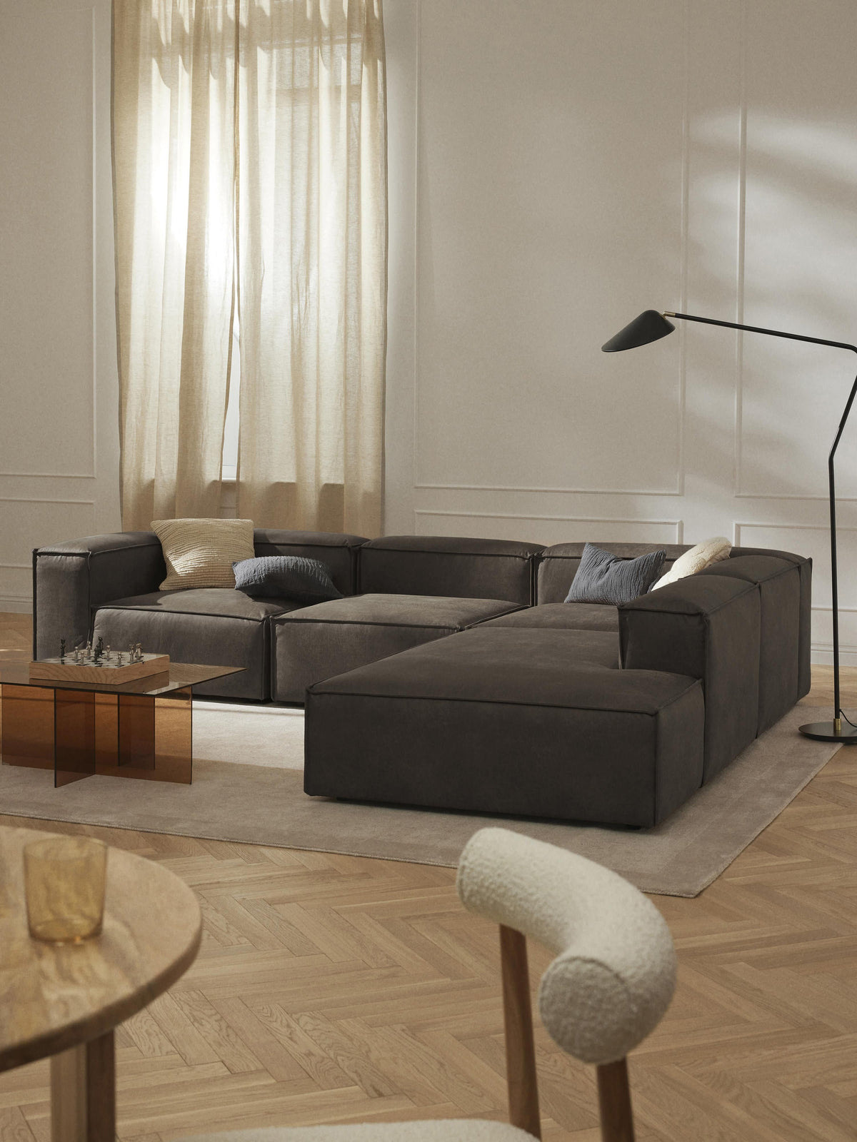 Lennaster Ottoman Module in Leather