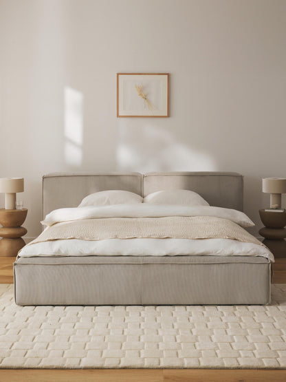 Lennaster Upholstered Corduroy Bed with Storage