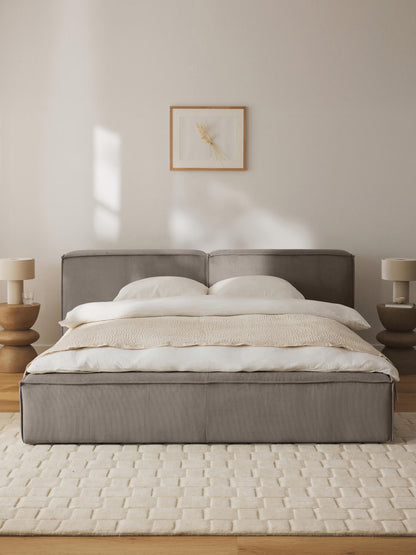 Lennaster Upholstered Corduroy Bed with Storage