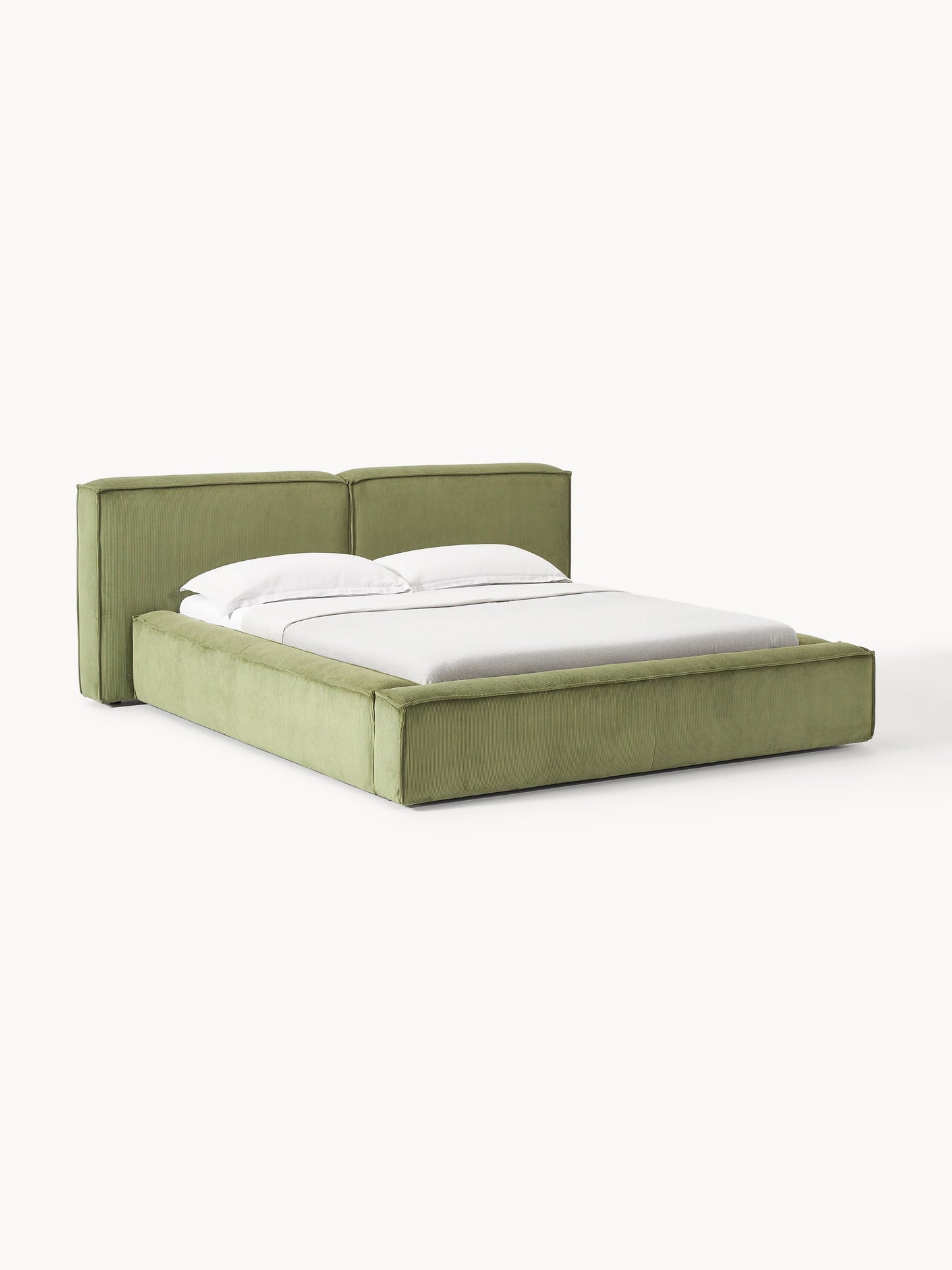 Lennaster Upholstered Corduroy Bed with Storage
