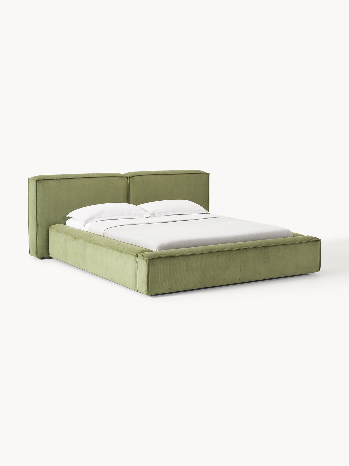 Lennaster Upholstered Corduroy Bed with Storage