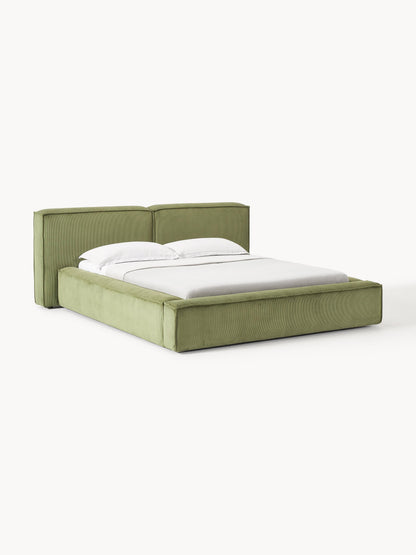 Lennaster Upholstered Corduroy Bed with Storage