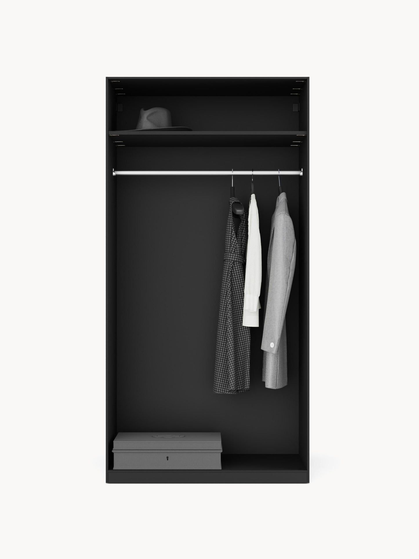 Leonure Modular Hinged-Door Wardrobe, 100 cm Wide, in Various Sizes