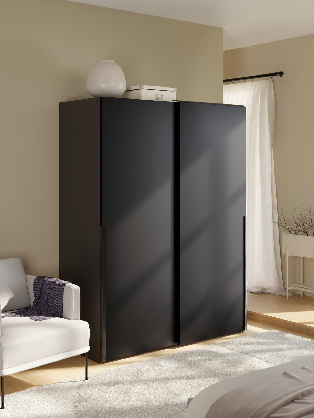 Leonure Modular Sliding-Door Wardrobe, 150 cm Wide, in Various Sizes
