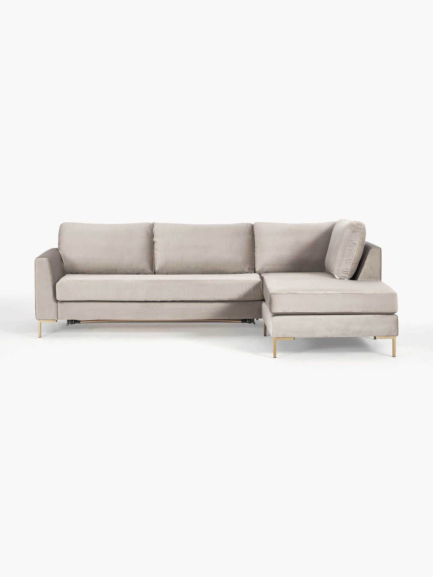 Lunandre Velvet Sofa Bed with Mattress, 3-Seater