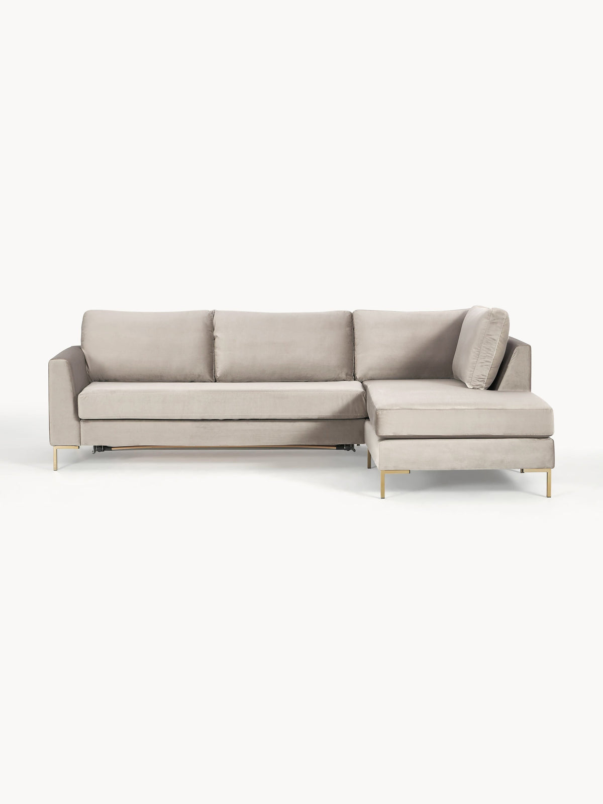 Lunandre Velvet Sofa Bed with Mattress, 3-Seater