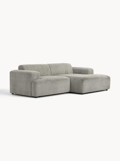 Melvisse Corduroy Corner Sofa (3-Seater)