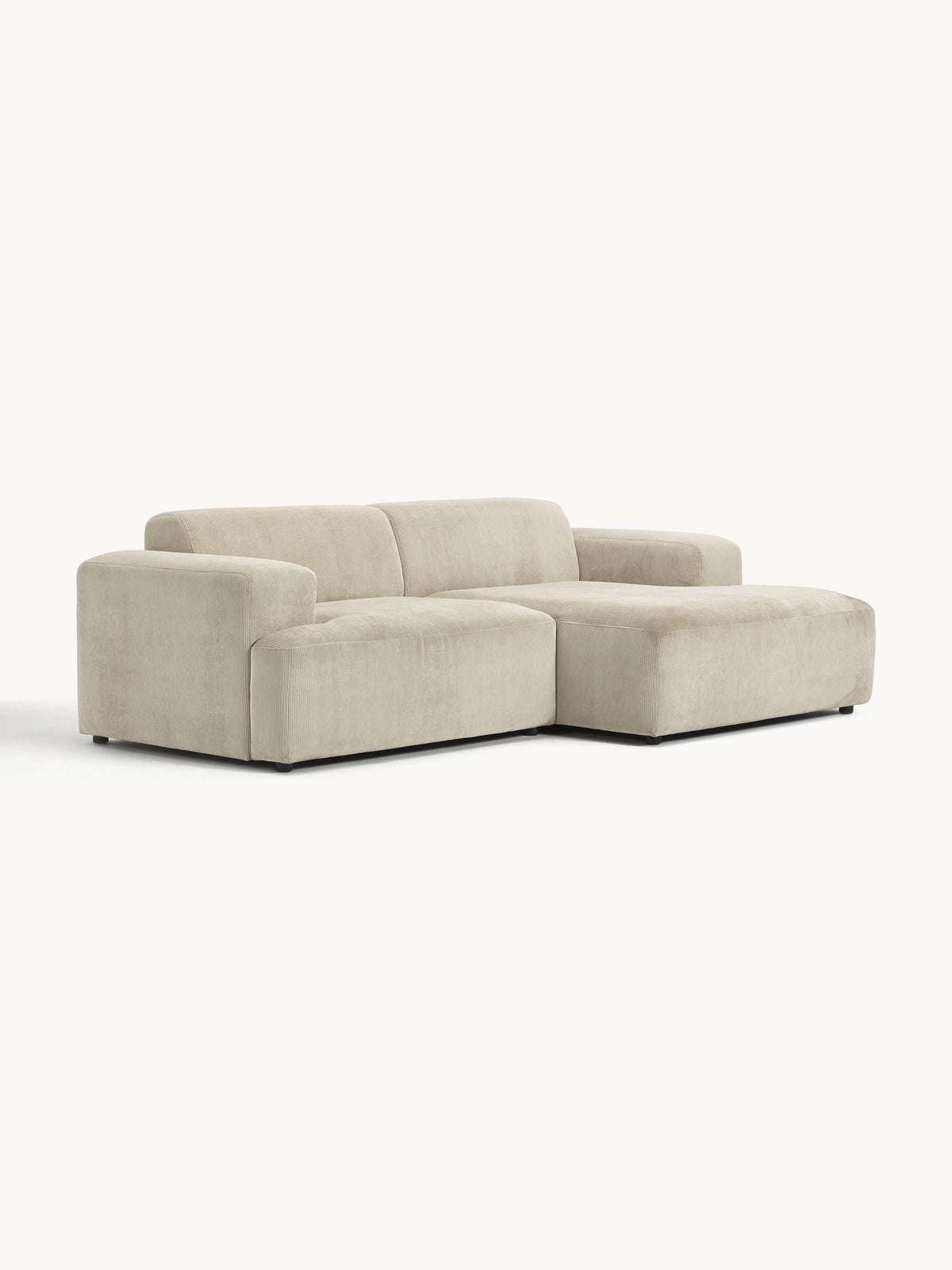 Melvisse Corduroy Corner Sofa (3-Seater)
