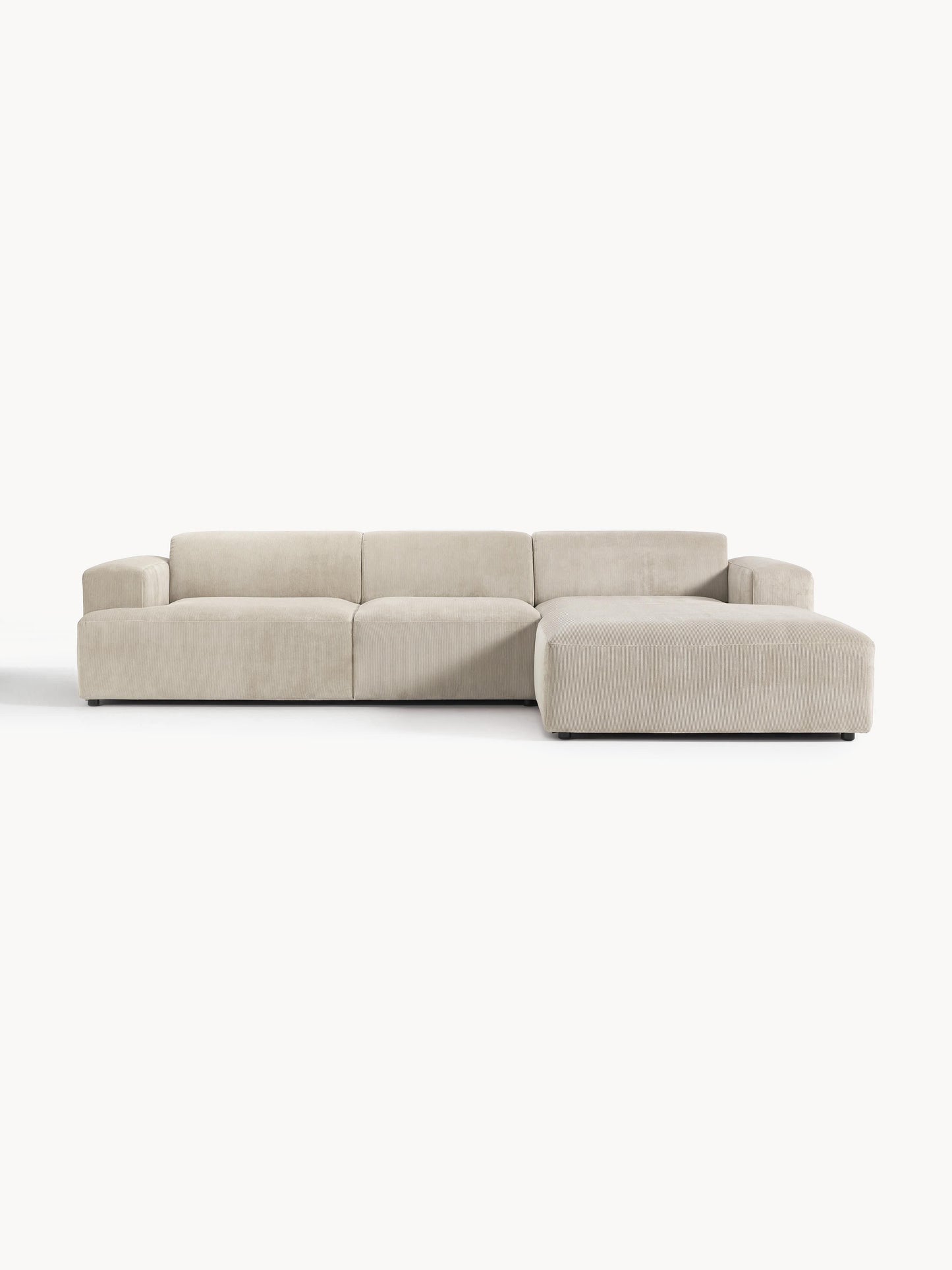 Melvisse Corduroy Corner Sofa (4-Seater)