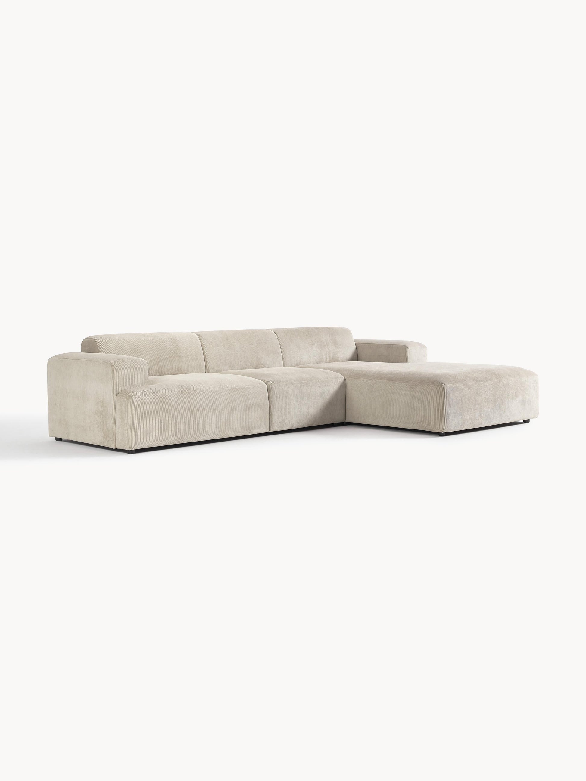 Melvisse Corduroy Corner Sofa (4-Seater)