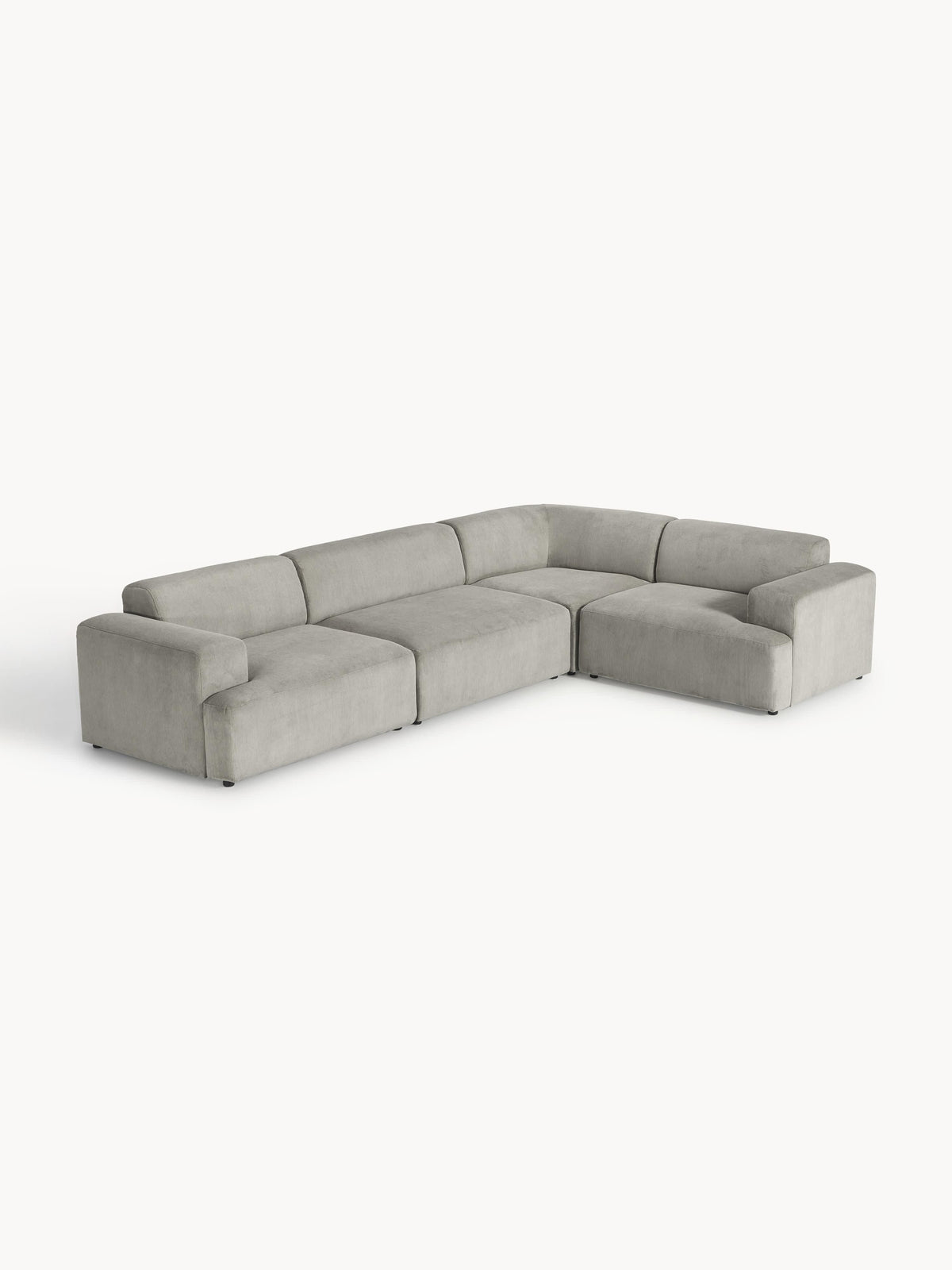 Melvisse Large Corduroy Corner Sofa (4-Seater)