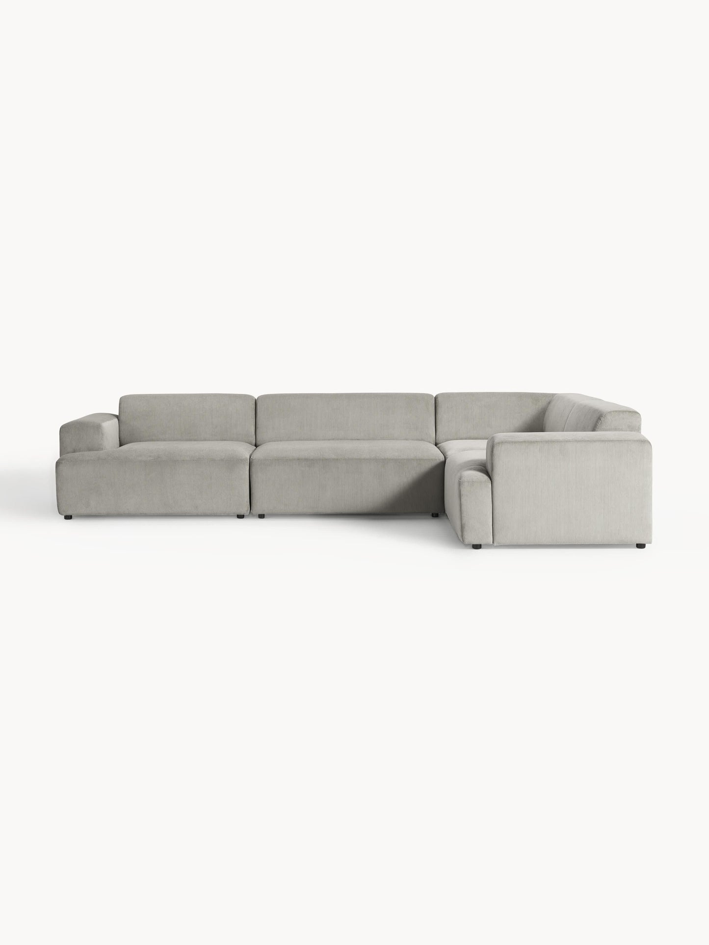Melvisse Large Corduroy Corner Sofa (4-Seater)