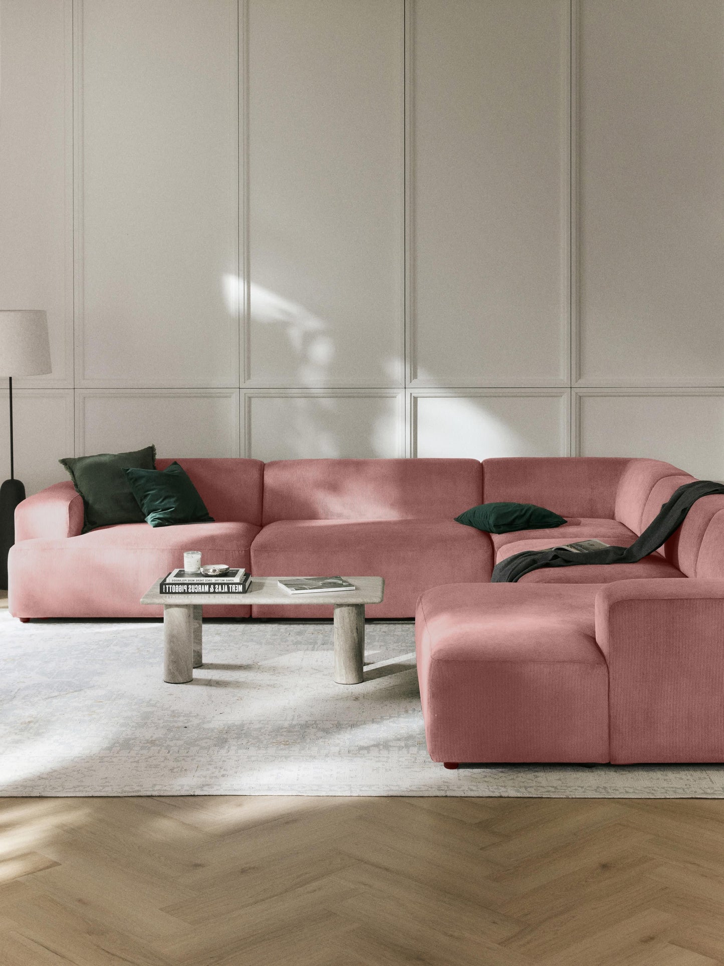 Melvisse XL Corner Sofa in Corduroy