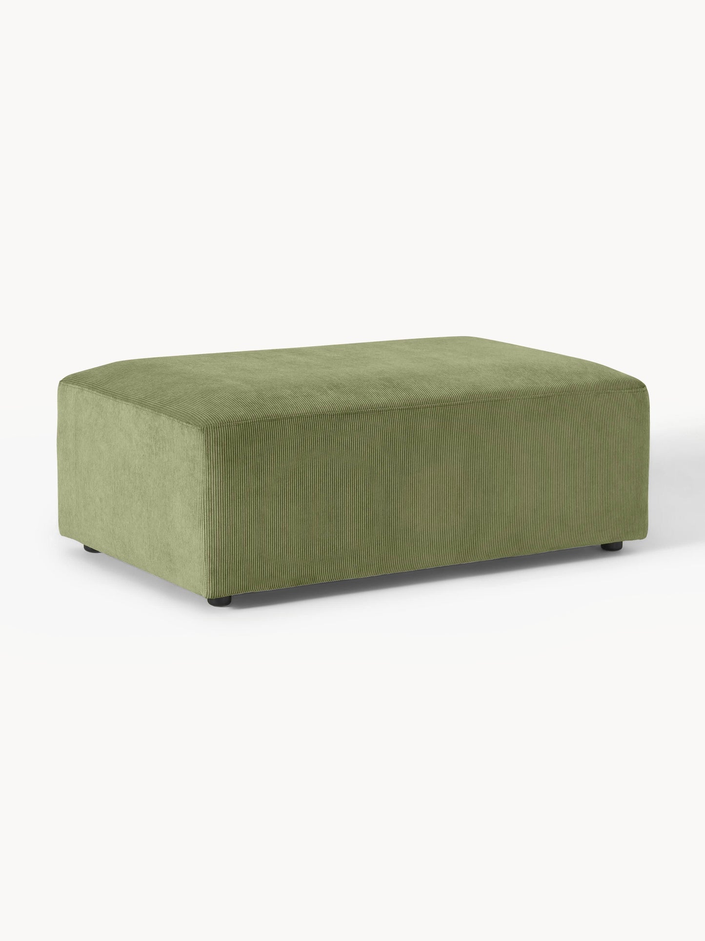 Melvisse XL Ottoman in Corduroy, W 116 x D 72 cm