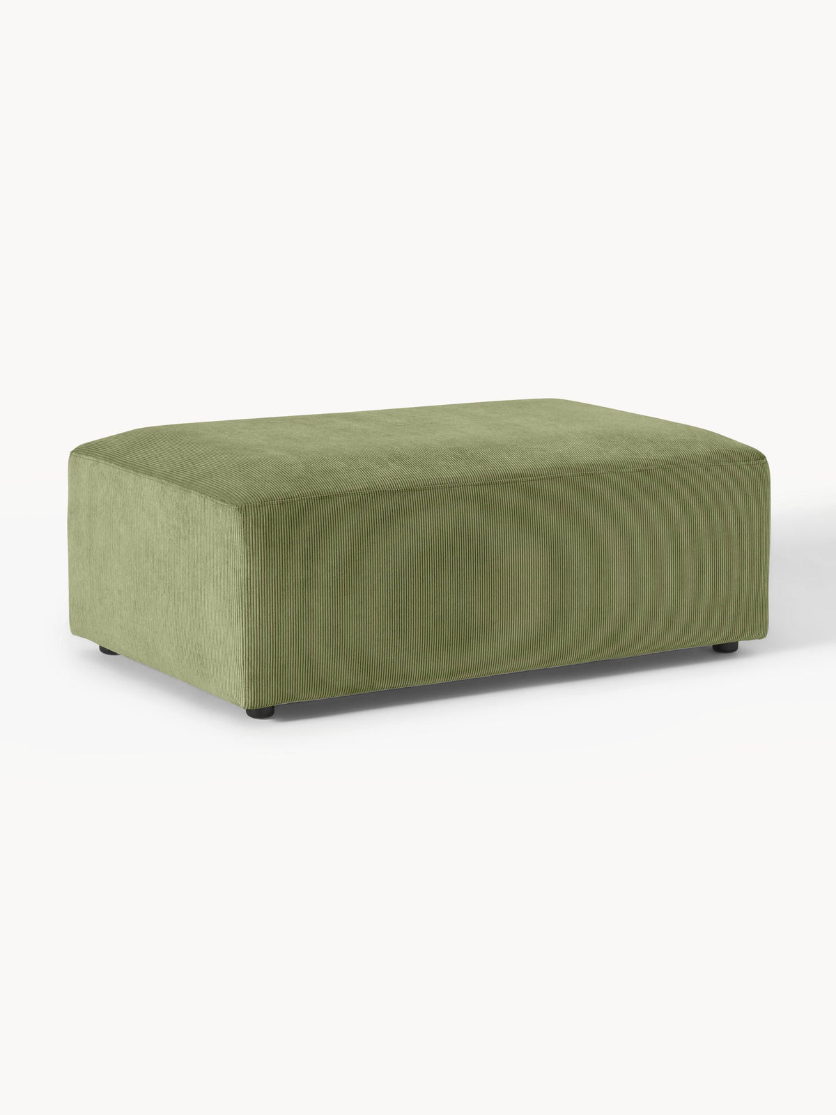 Melvisse XL Ottoman in Corduroy, W 116 x D 72 cm