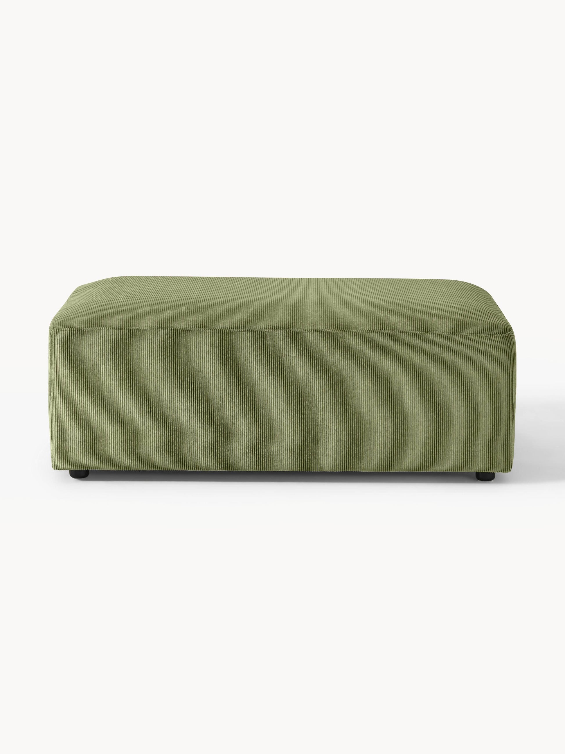 Melvisse XL Ottoman in Corduroy, W 116 x D 72 cm