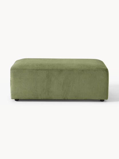 Melvisse XL Ottoman in Corduroy, W 116 x D 72 cm
