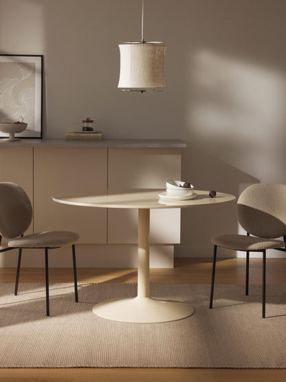 Milanne Oval Marble Dining Table, 120 x 90 cm