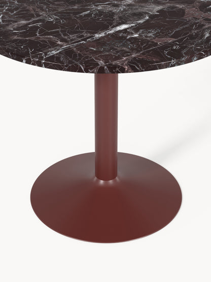 Milanne Round Marble Dining Table, Ø 90 cm