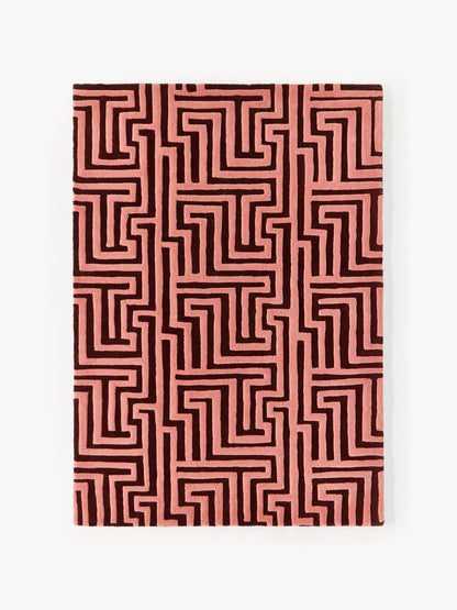 Montarine Hand-Tufted Wool Rug with Raised High-Low Texture