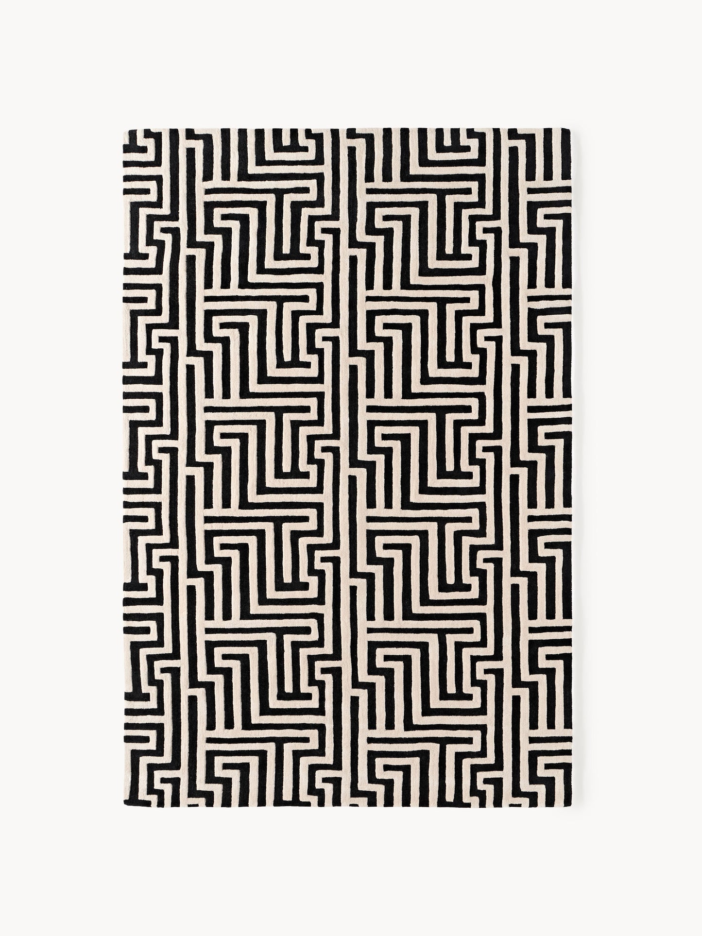 Montarine Hand-Tufted Wool Rug with Raised High-Low Texture