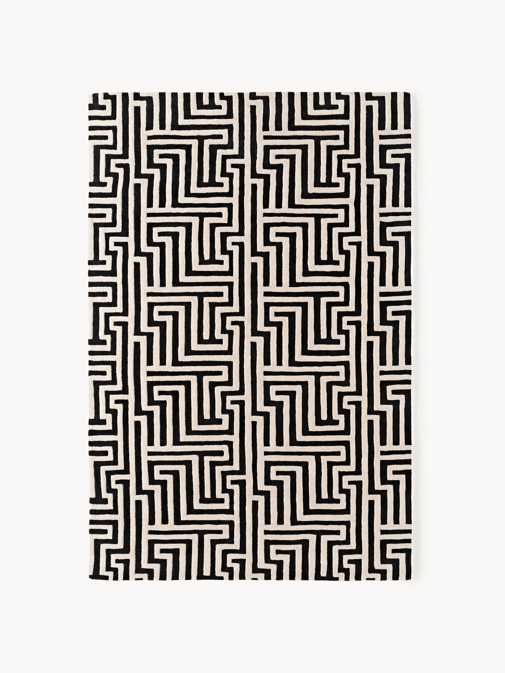 Montarine Hand-Tufted Wool Rug with Raised High-Low Texture