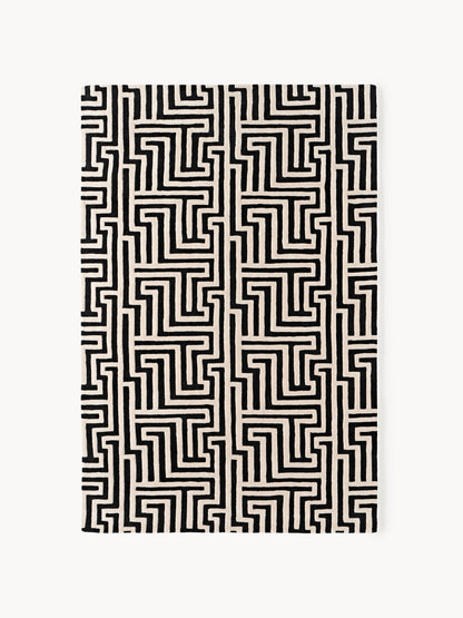 Montarine Hand-Tufted Wool Rug with Raised High-Low Texture