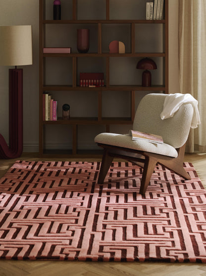 Montarine Hand-Tufted Wool Rug with Raised High-Low Texture