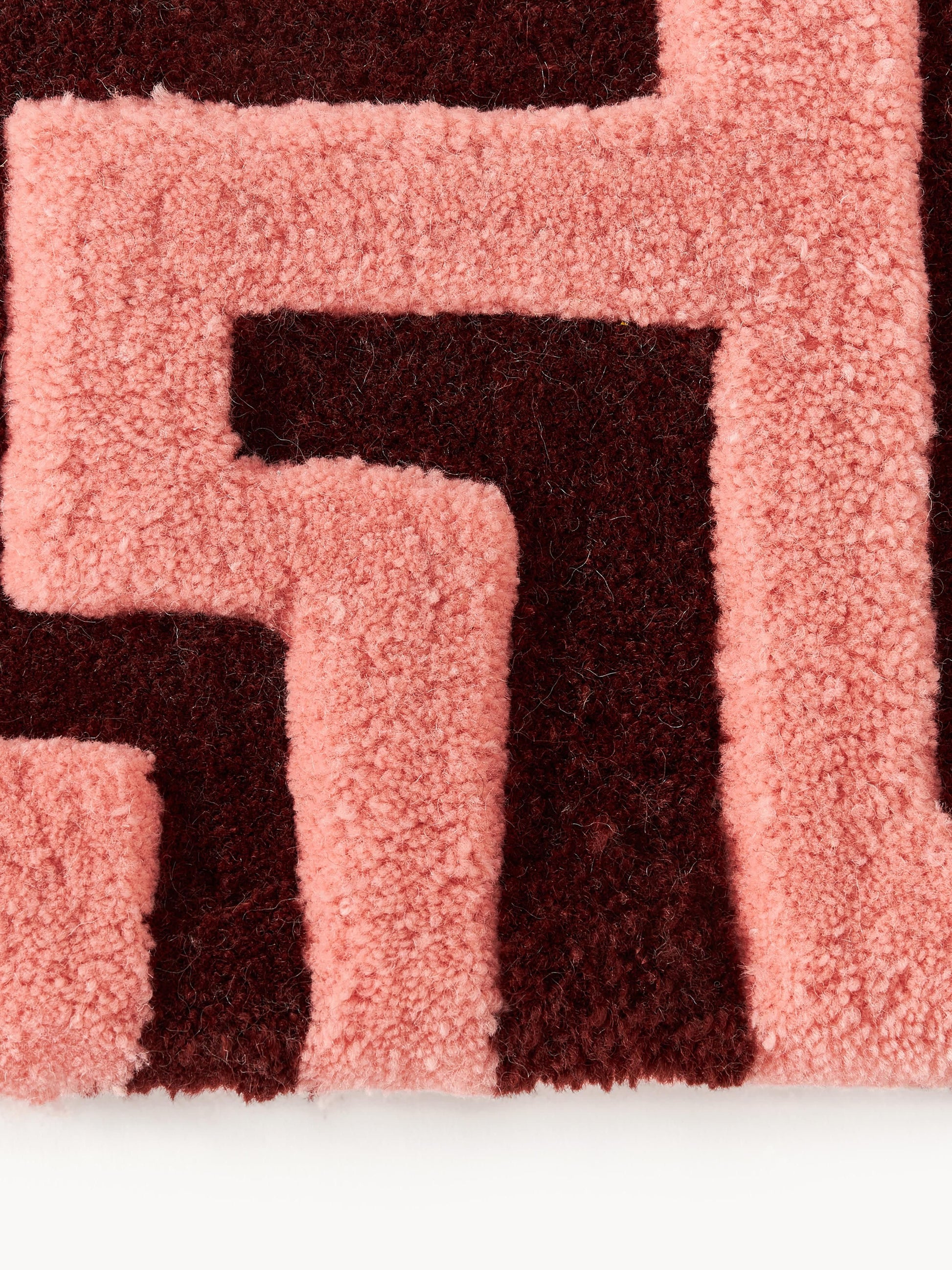 Montarine Hand-Tufted Wool Rug with Raised High-Low Texture