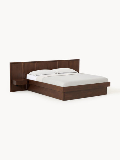 Nantoro Wooden Bed with Bedside Tables and Headboard