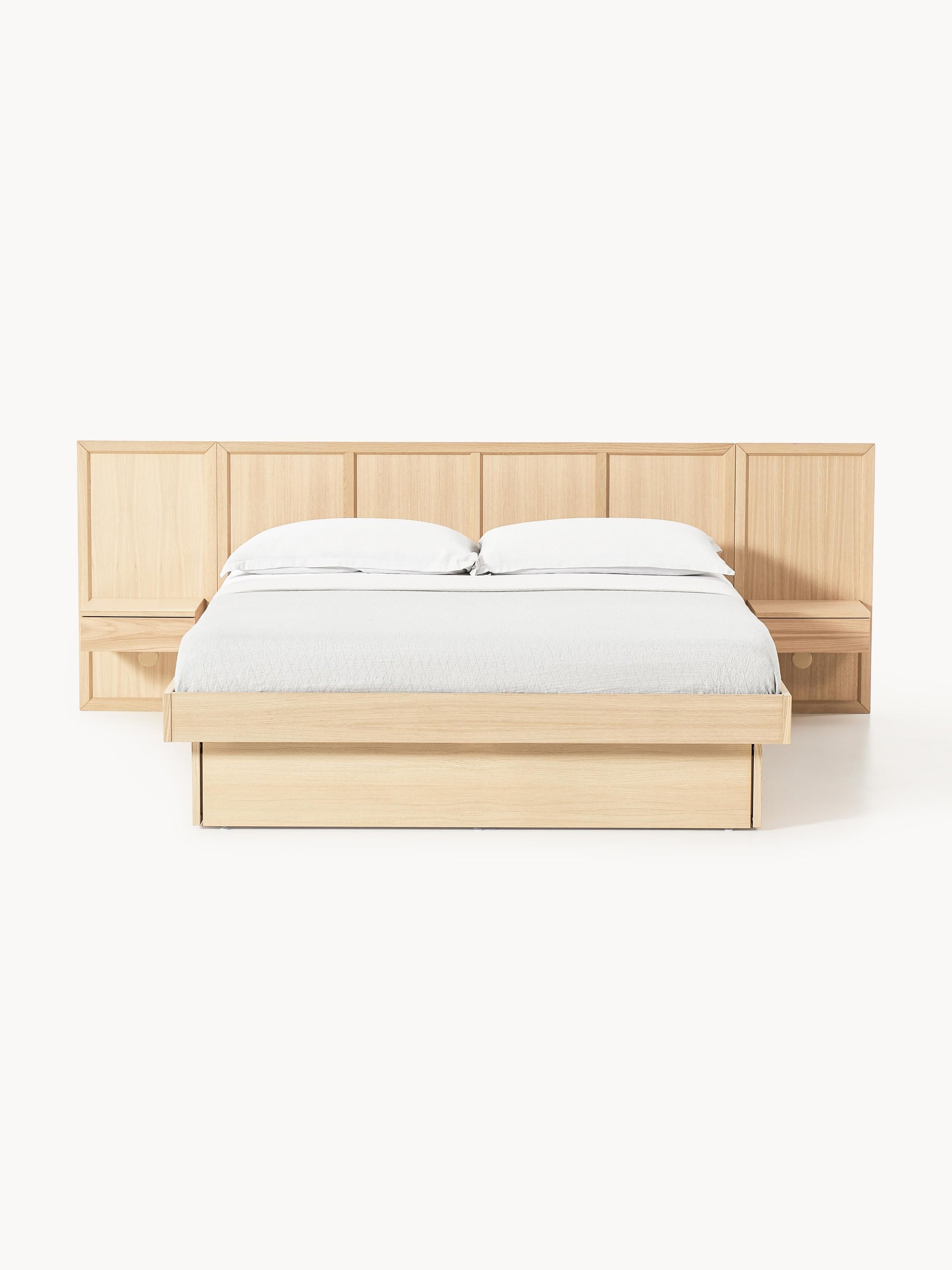 Nantoro Wooden Bed with Bedside Tables and Headboard
