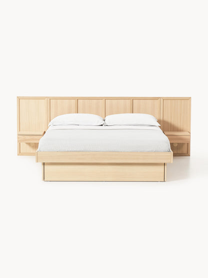 Nantoro Wooden Bed with Bedside Tables and Headboard