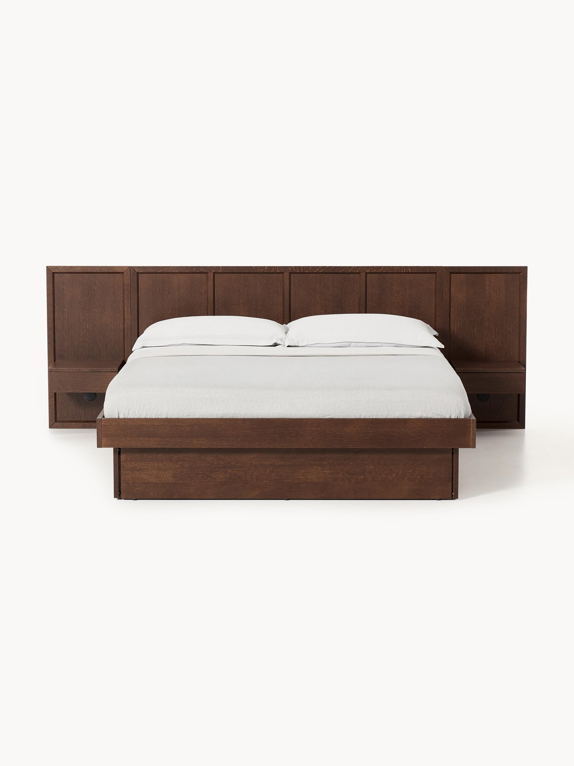Nantoro Wooden Bed with Bedside Tables and Headboard