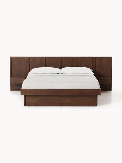 Nantoro Wooden Bed with Bedside Tables and Headboard