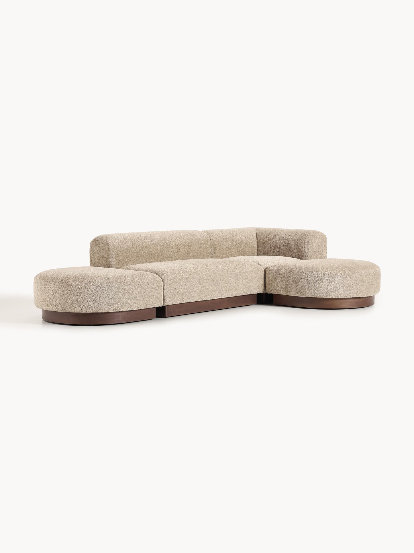 Natalisse Modular Corner Sofa in Teddy Bouclé