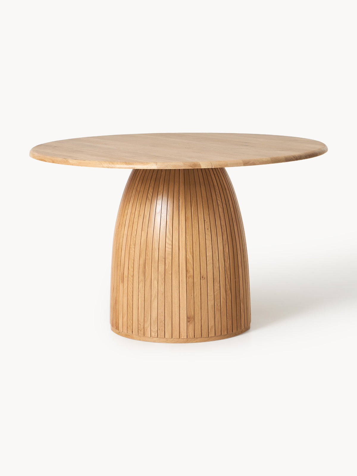 Nellandre Round Dining Table with Fluted Texture, in Various Sizes