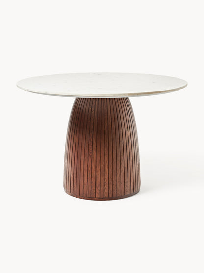 Nellandre Round Dining Table with Marble Tabletop, Ø 115 cm