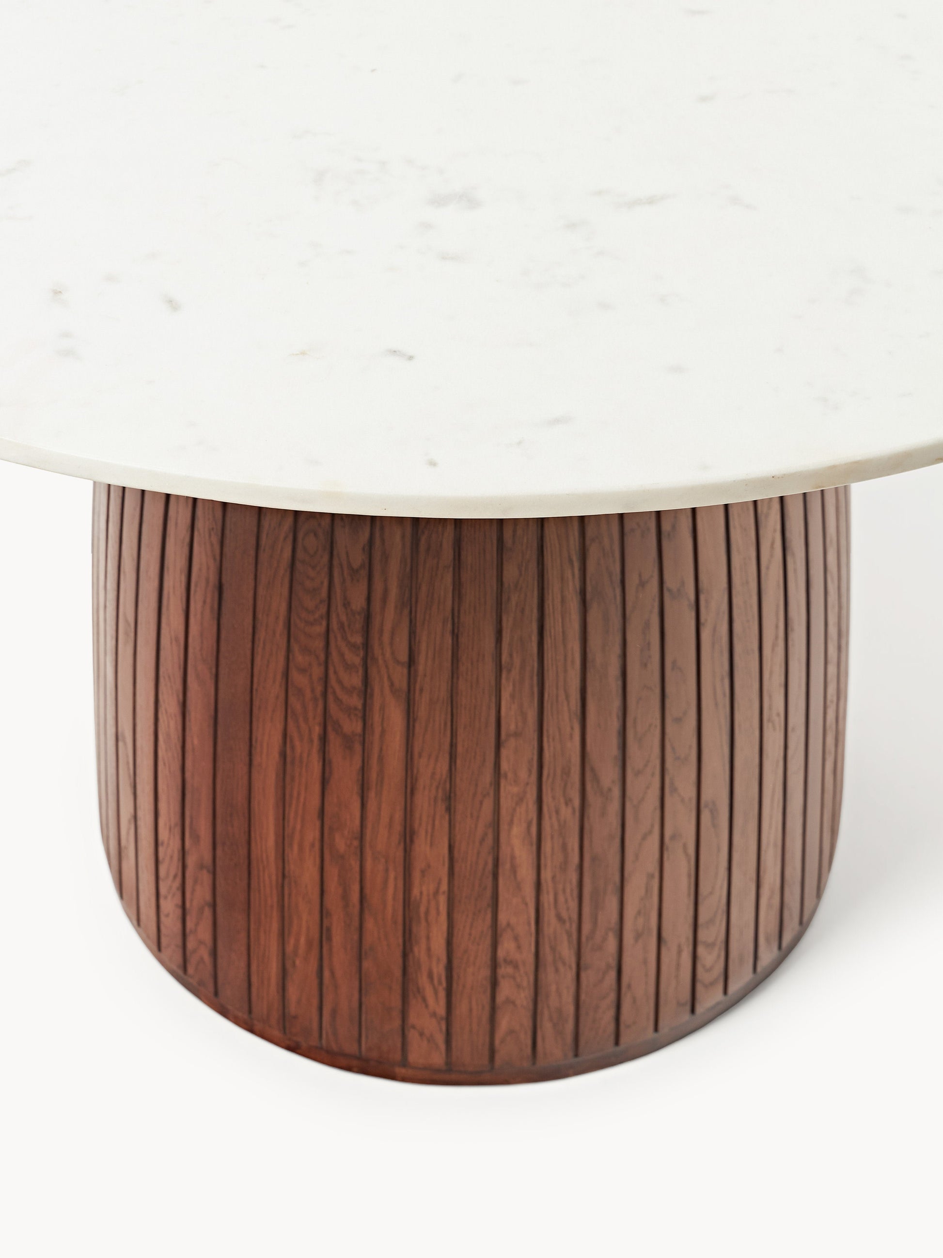 Nellandre Round Dining Table with Marble Tabletop, Ø 115 cm