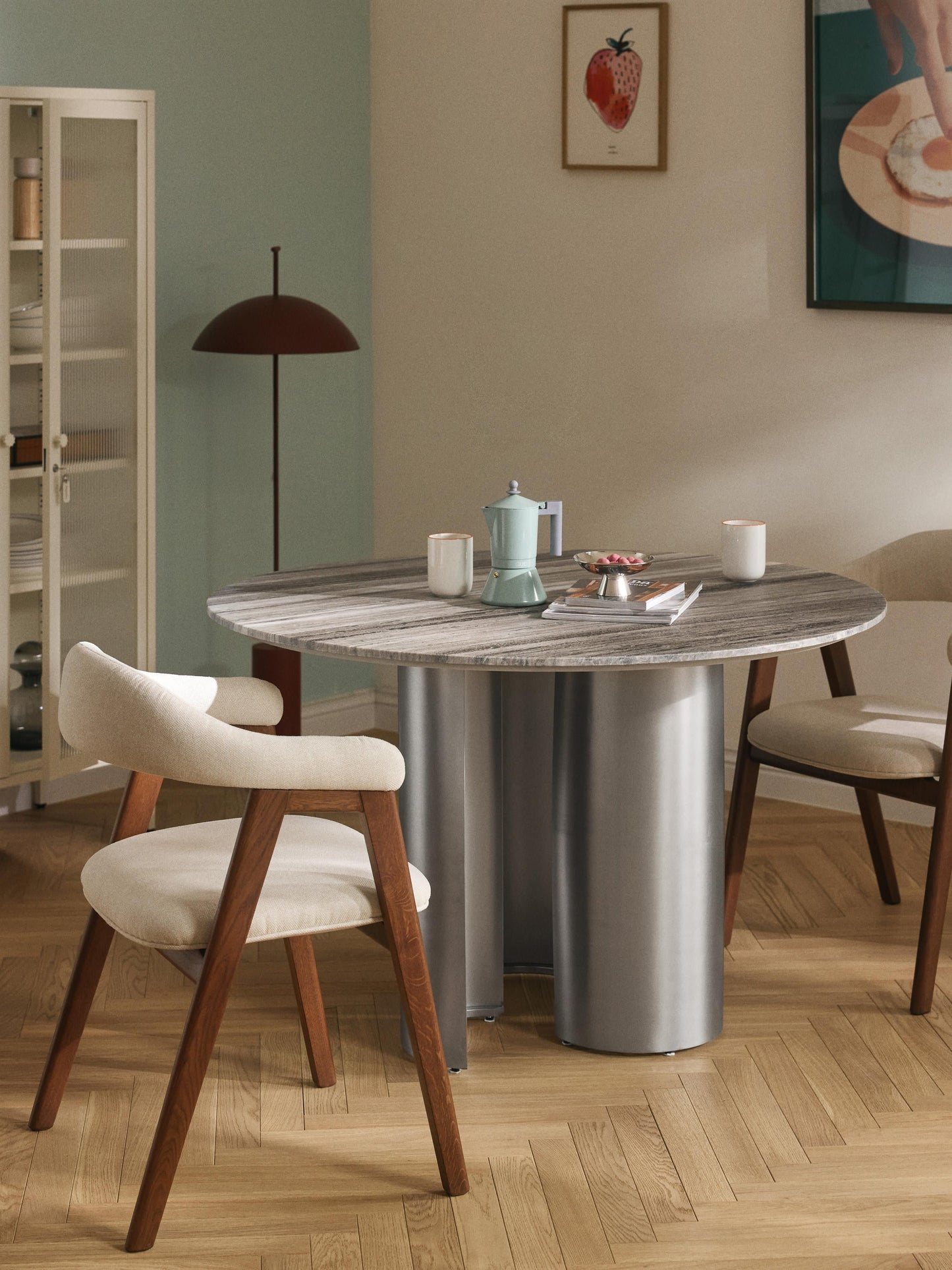Noamont Round Dining Table with Marble Tabletop, Ø 120 cm