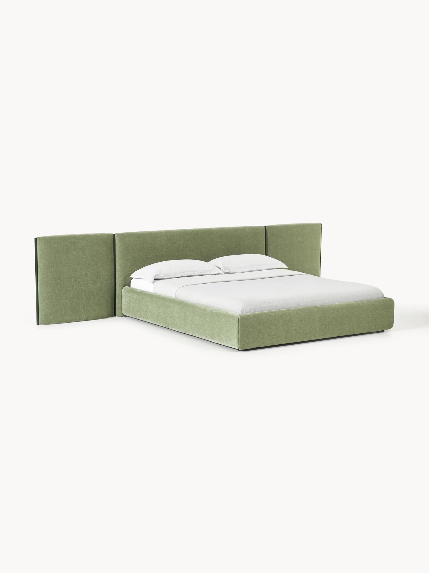 Otisure Upholstered Bed with Folding Headboard