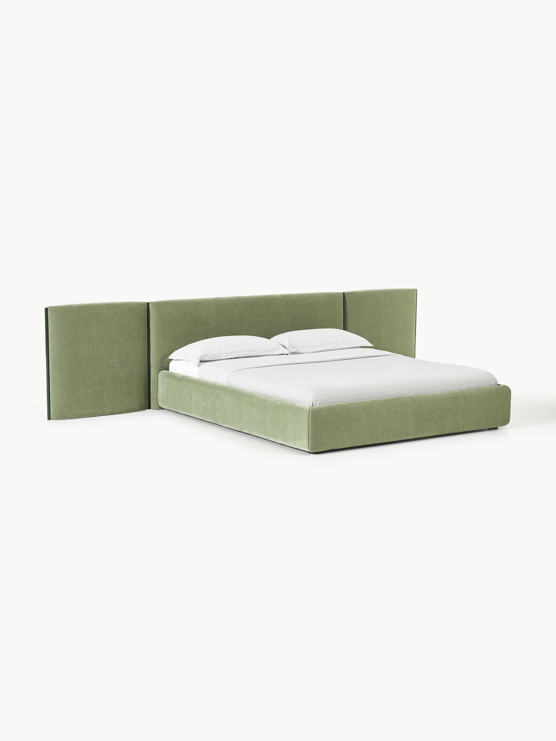 Otisure Upholstered Bed with Folding Headboard