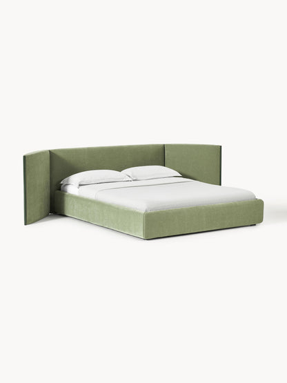 Otisure Upholstered Bed with Folding Headboard