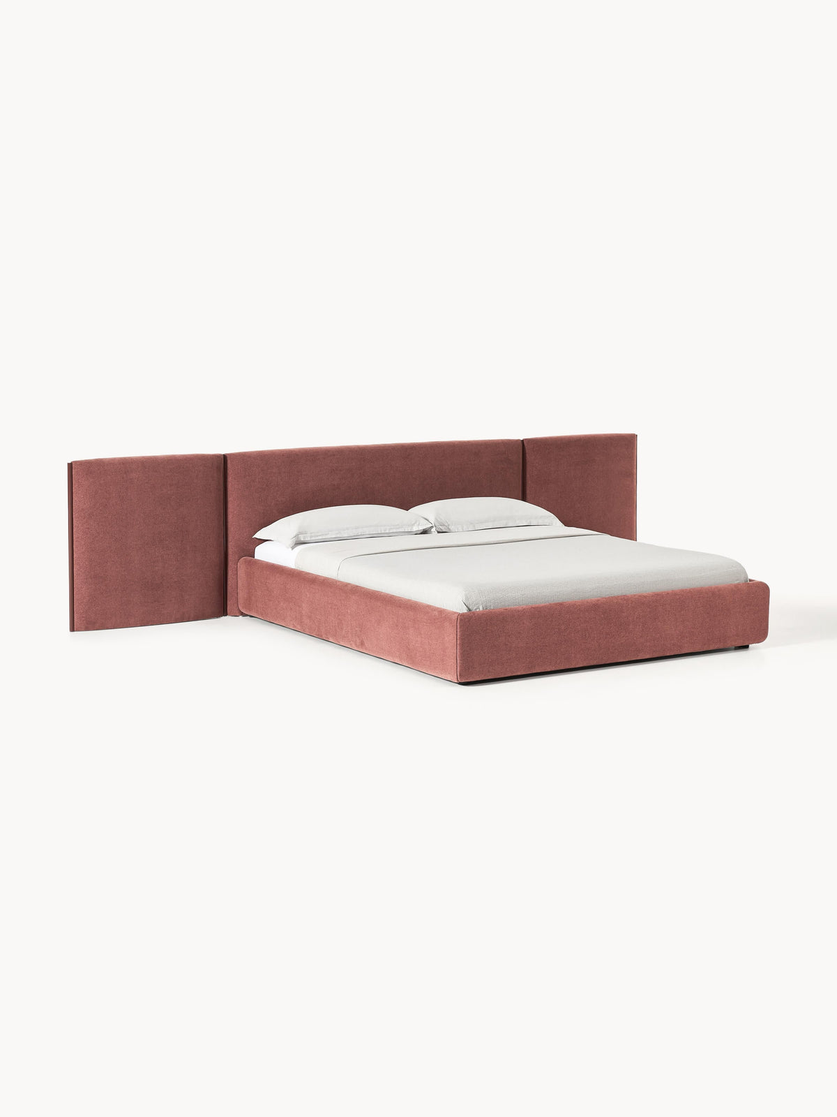 Otisure Upholstered Bed with Folding Headboard