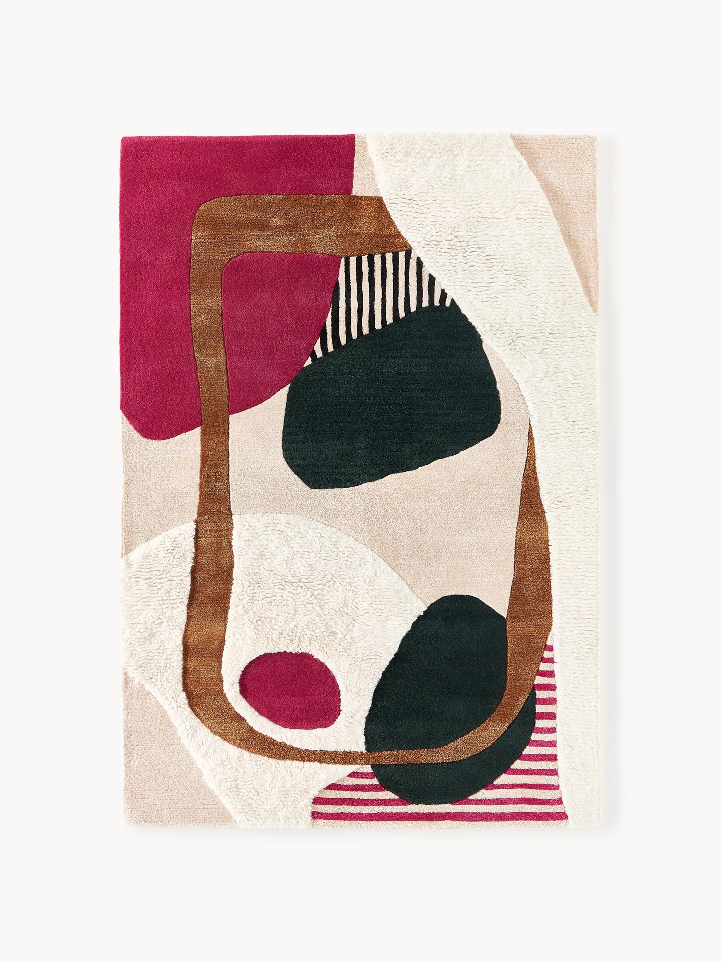 Roscmont Hand-Tufted Wool Rug with High-Low Texture