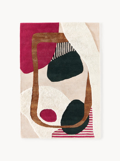 Roscmont Hand-Tufted Wool Rug with High-Low Texture
