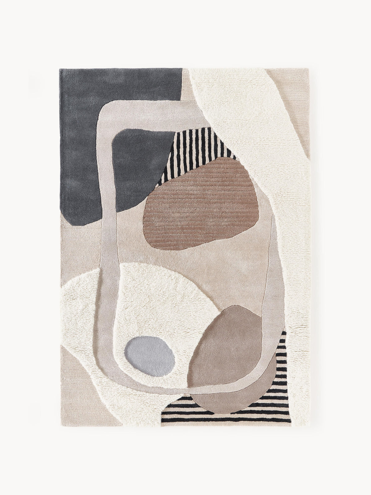 Roscmont Hand-Tufted Wool Rug with High-Low Texture