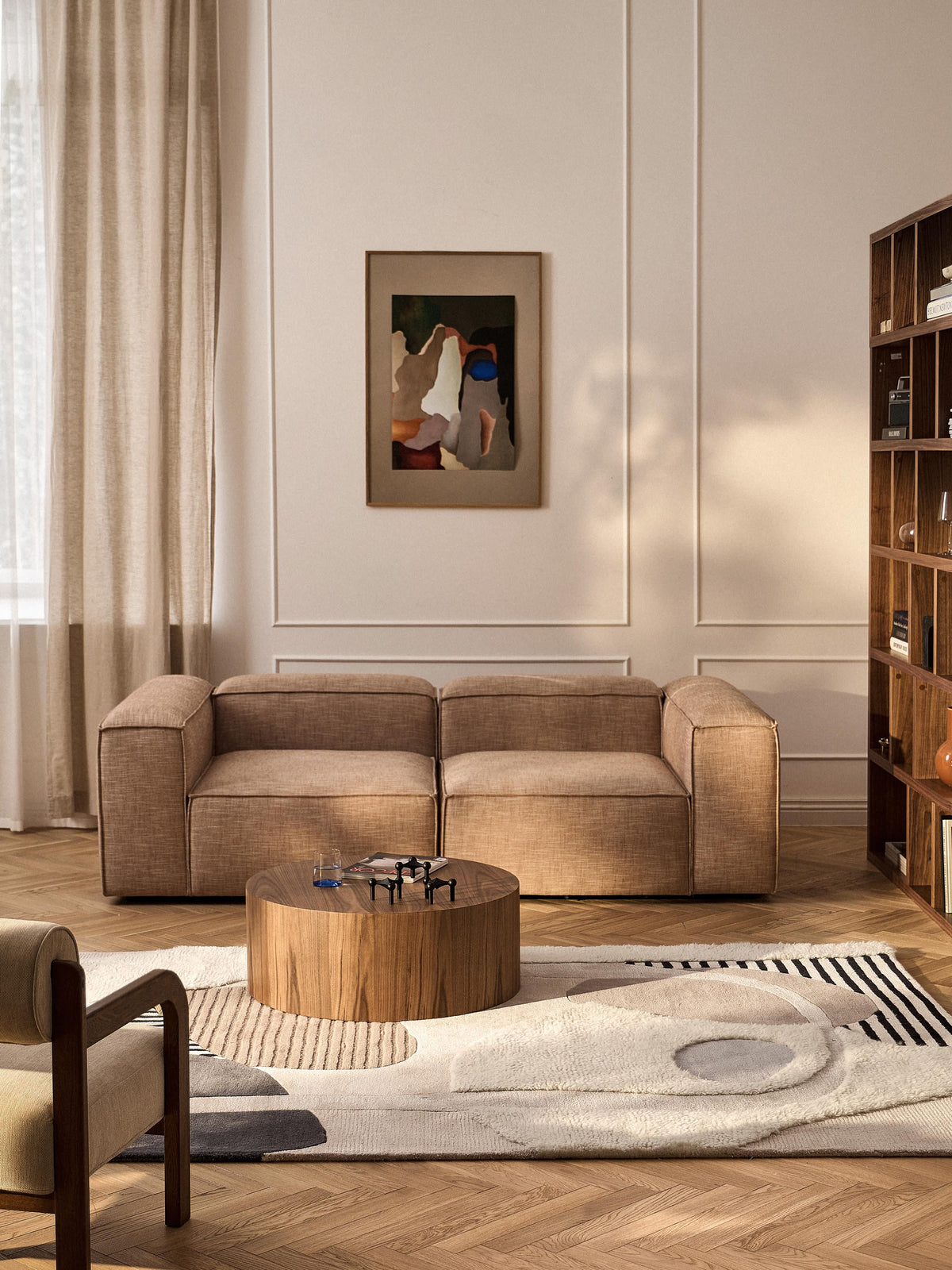 Roscmont Hand-Tufted Wool Rug with High-Low Texture