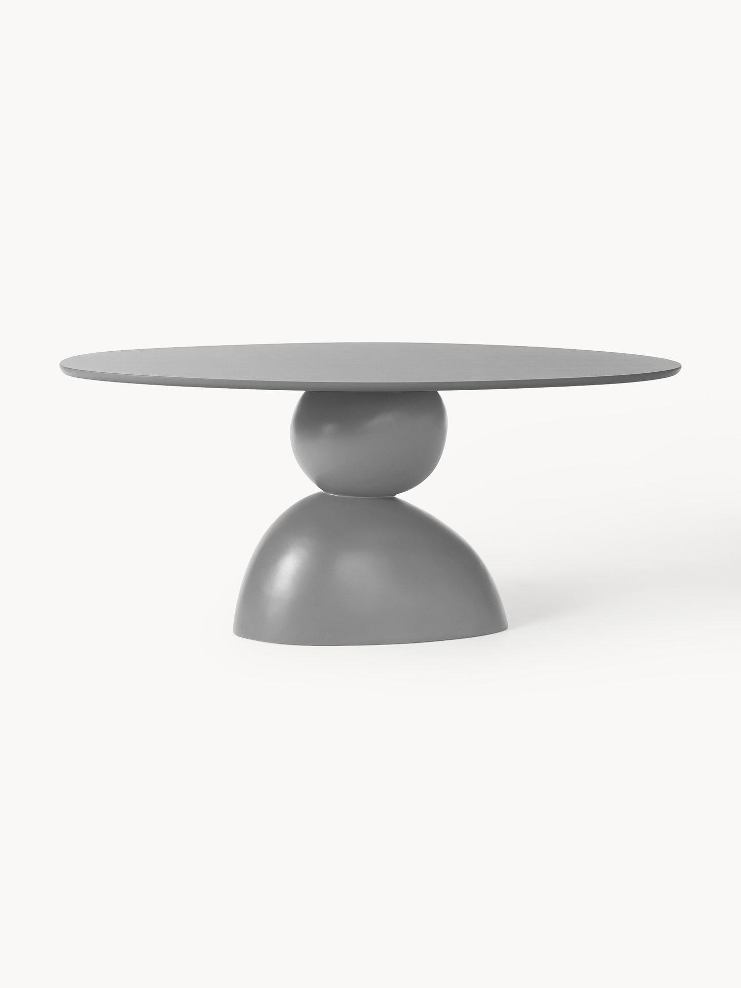 Sahrelle Oval Dining Table with Organic Design, 180 x 90 cm