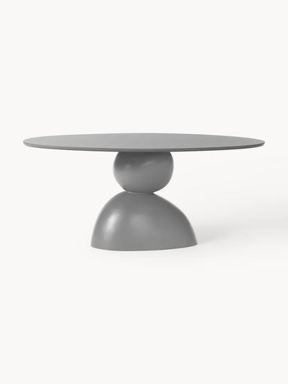 Sahrelle Oval Dining Table with Organic Design, 180 x 90 cm