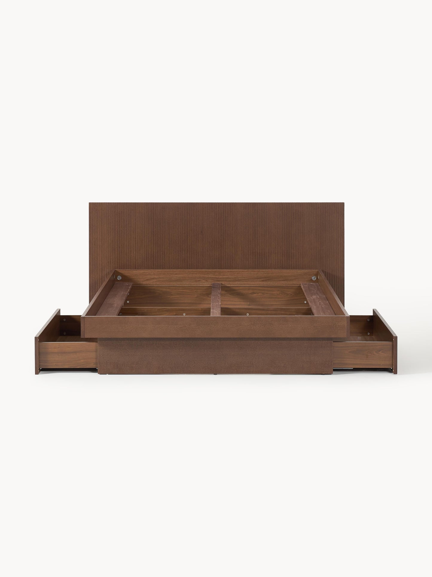 Satoure Wooden Bed with Drawers and Headboard